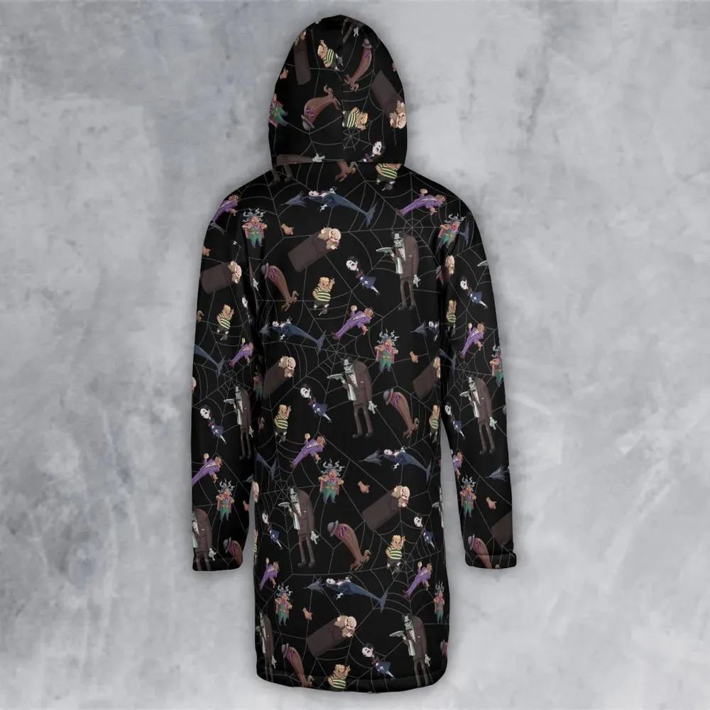 Groovie Addams Family  Cartoon Characters Hooded Cloak Coat - 3