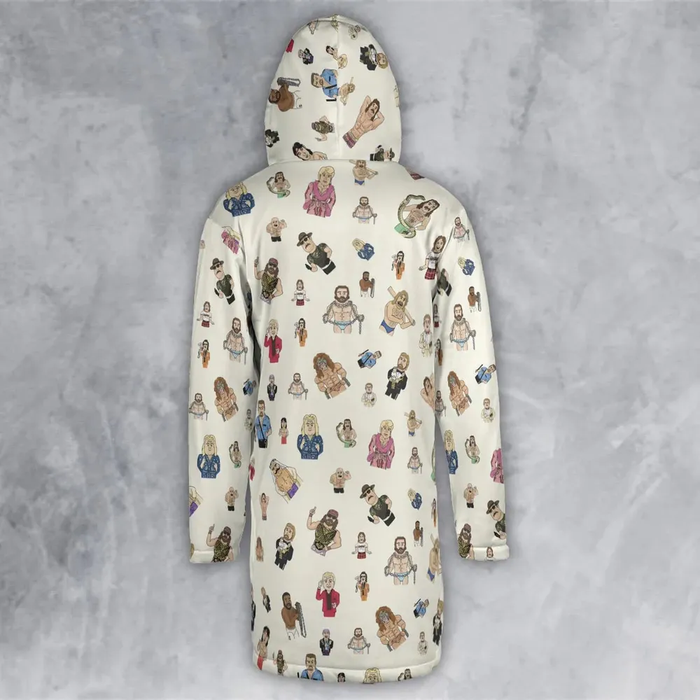 Old School Pro Wrestling Hooded Cloak Coat - 3