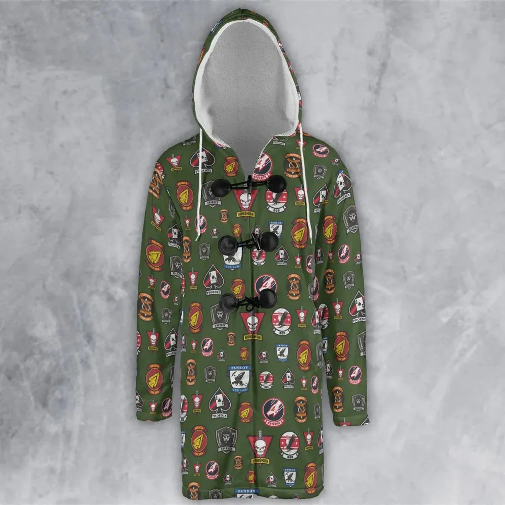 Top Gun Badge Hooded Cloak Coat - 2