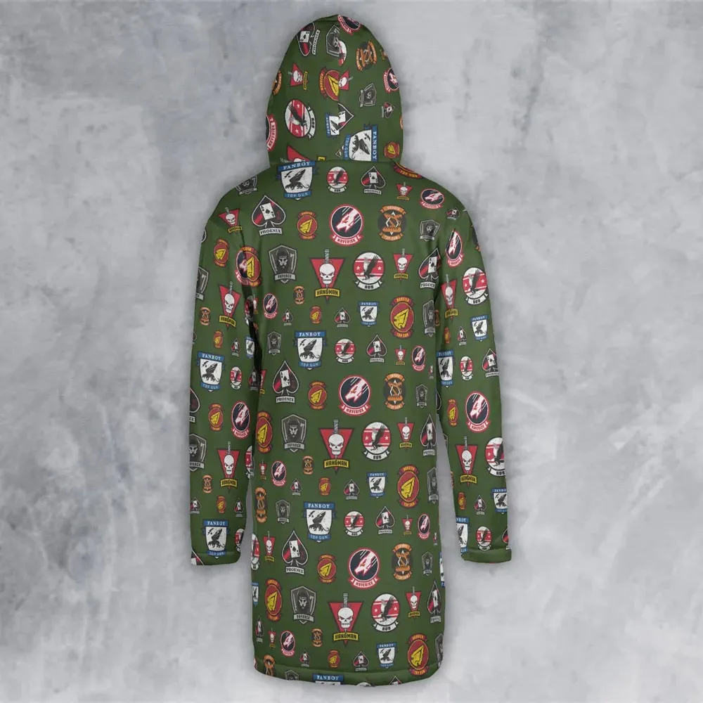 Top Gun Badge Hooded Cloak Coat - 3
