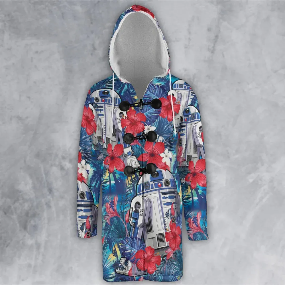 Summer Vacation R2 D2 Tropical Hooded Cloak Coat - 2