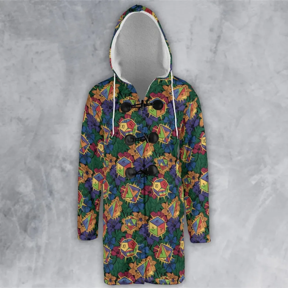 Tropical Dice DnD Hooded Cloak Coat - 2