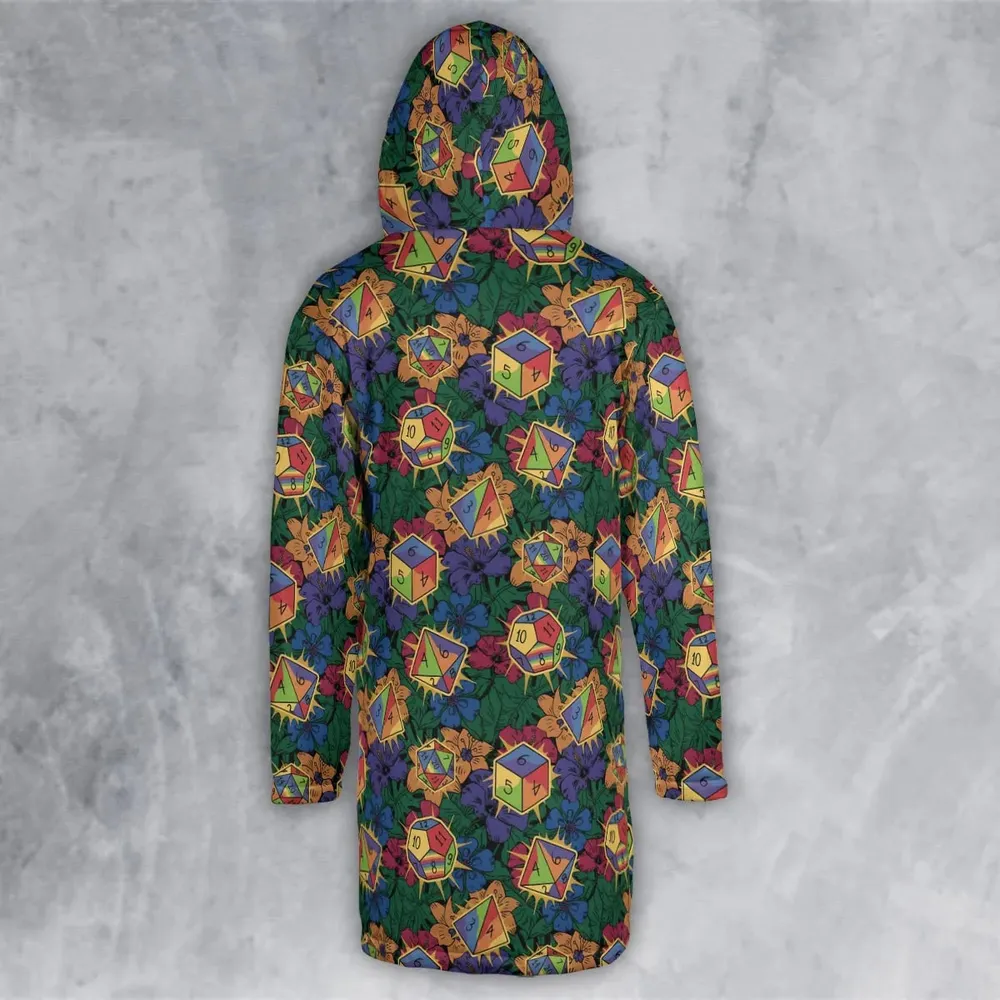 Tropical Dice DnD Hooded Cloak Coat - 3