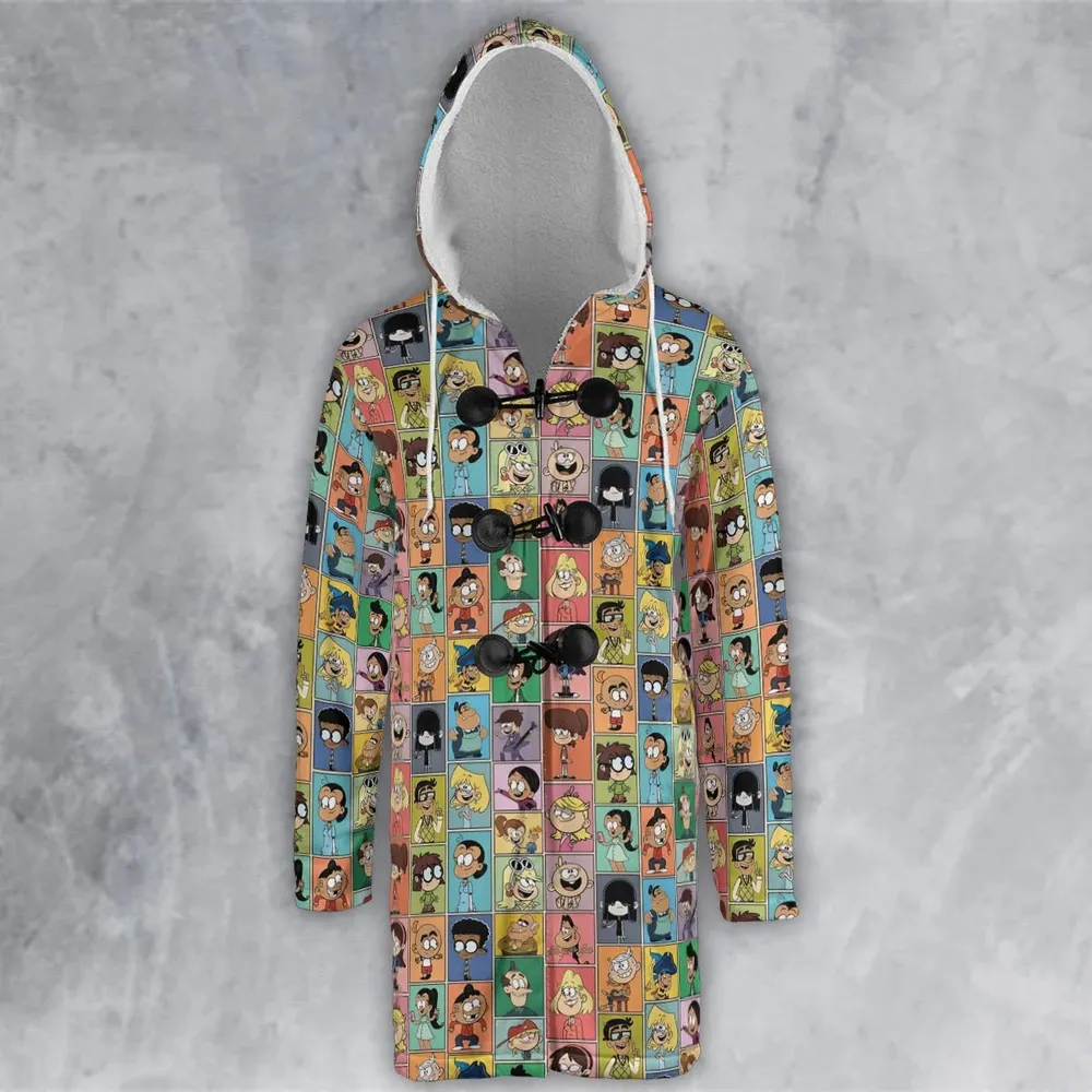 The Loud House Patterns Hooded Cloak Coat - 2