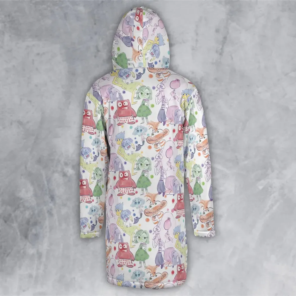 Mood Swing Style Inside Out Hooded Cloak Coat - 3