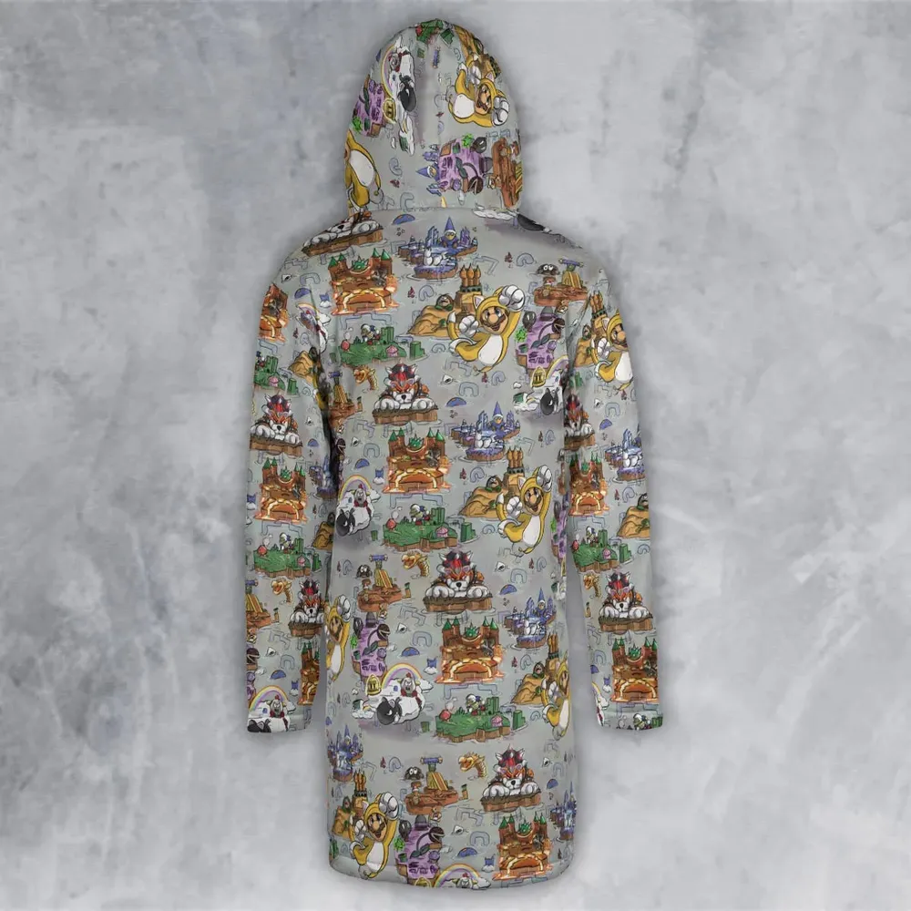 Mushroom World Super Mario Worlds Hooded Cloak Coat - 3