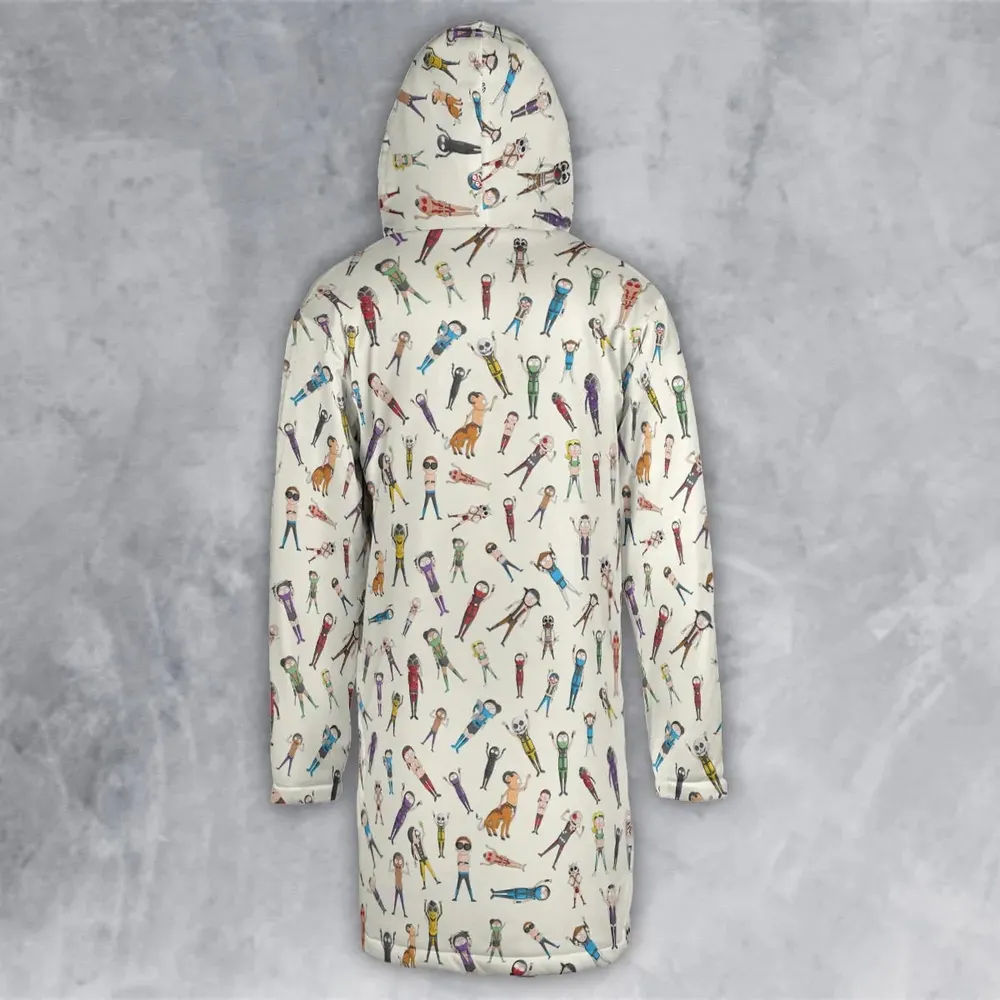 Morty Kombat Morty and Mortal Kombat Mashup Hooded Cloak Coat - 3