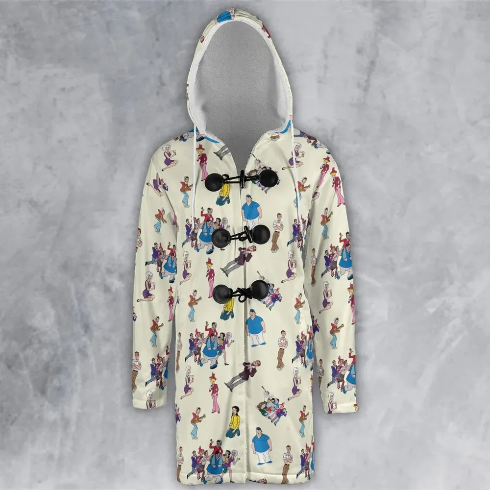 The New Adventures of Gilligan Pattern Hooded Cloak Coat - 2