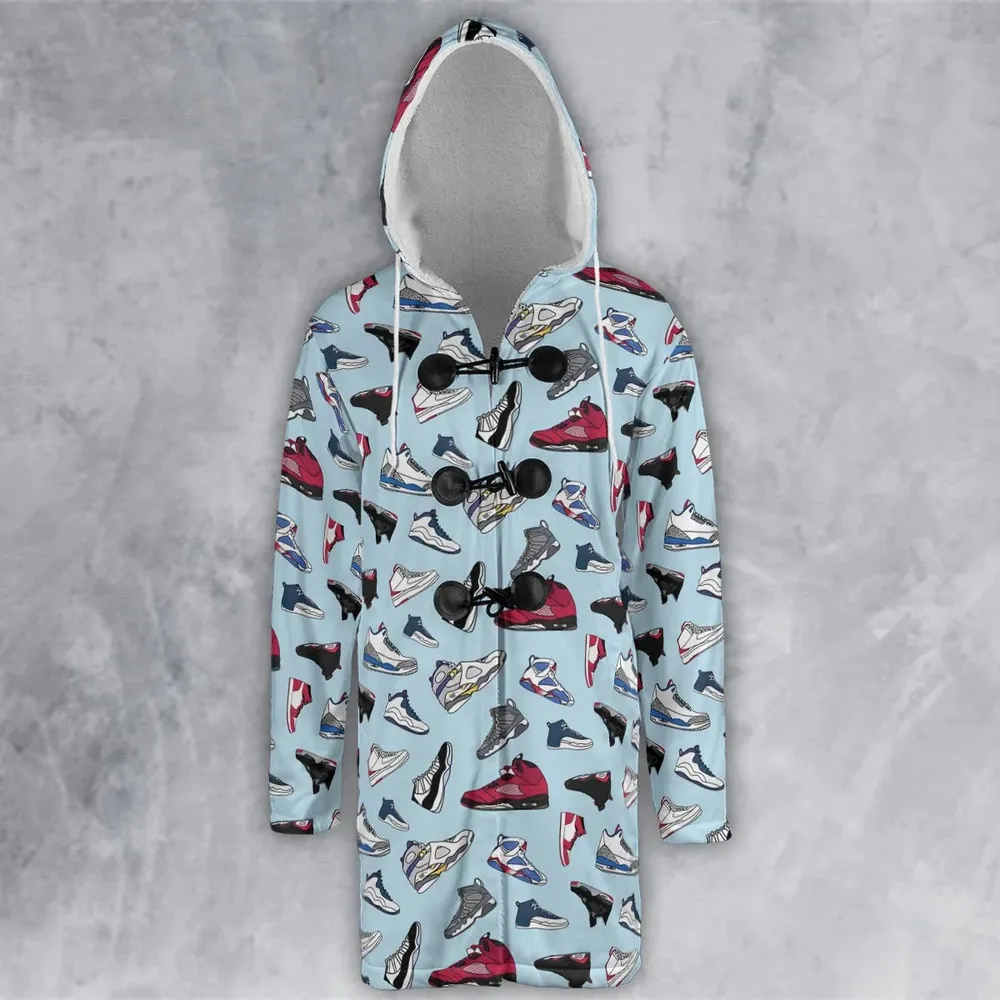 Sneaker Freak Hooded Cloak Coat - 2