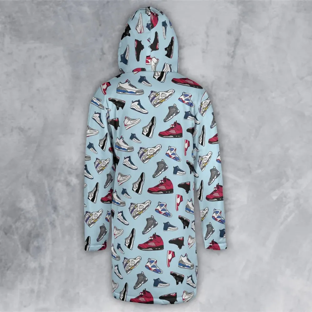 Sneaker Freak Hooded Cloak Coat - 3