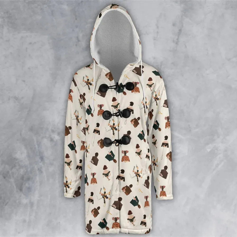 Clue The Movie Characters Pattern Hooded Cloak Coat - 2