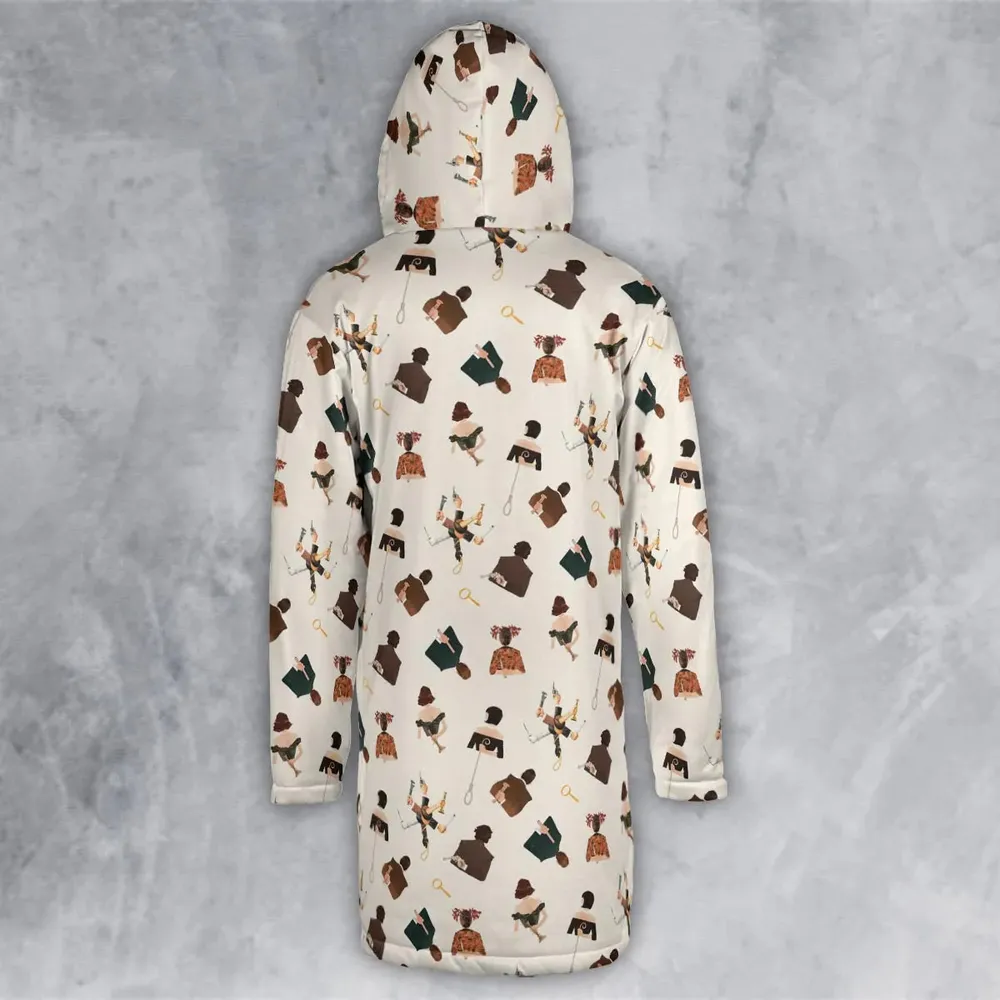 Clue The Movie Characters Pattern Hooded Cloak Coat - 3