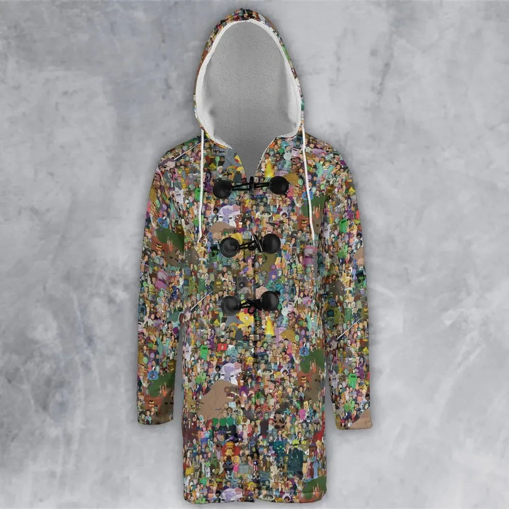 Futurama Characters Hooded Cloak Coat - 2