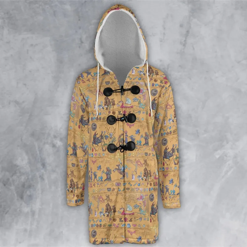 Link's Journey Tapestry The Legend Of Zelda Hooded Cloak Coat - 2