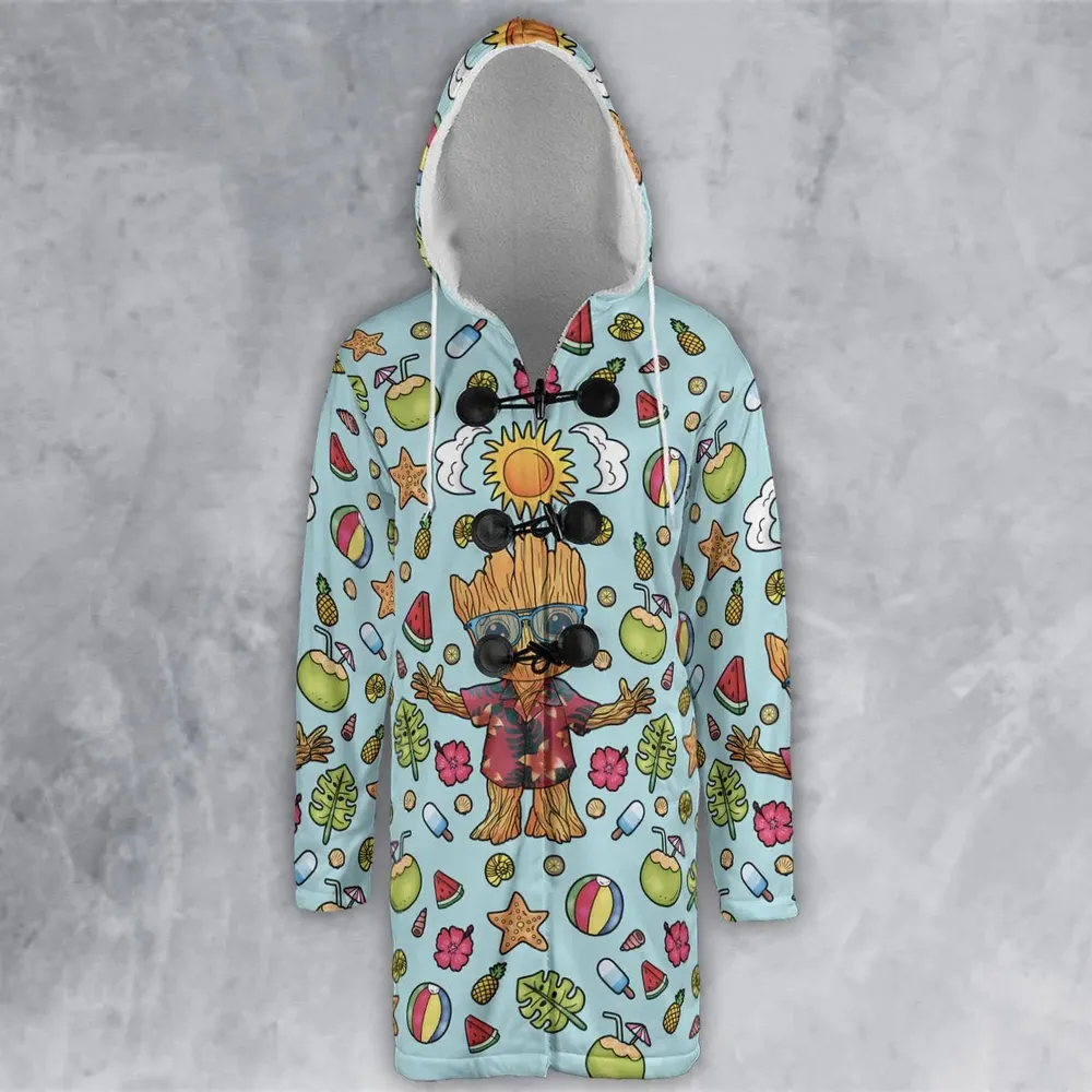 Summer Galaxy Groot Hooded Cloak Coat - 2