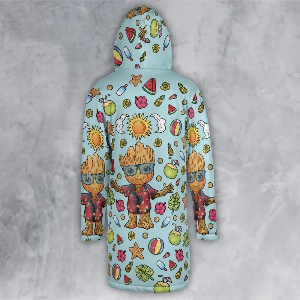 Summer Galaxy Groot Hooded Cloak Coat - 3