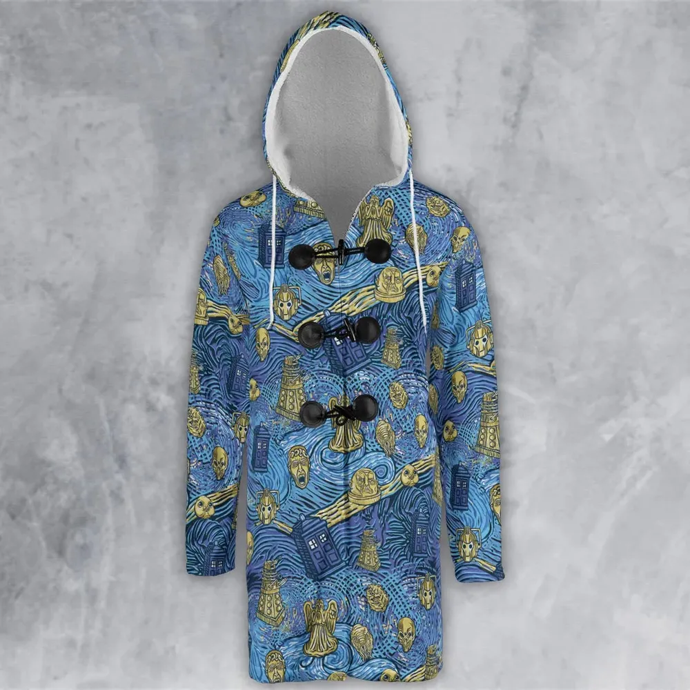 Starry Night Tardis Doctor Who Hooded Cloak Coat - 2