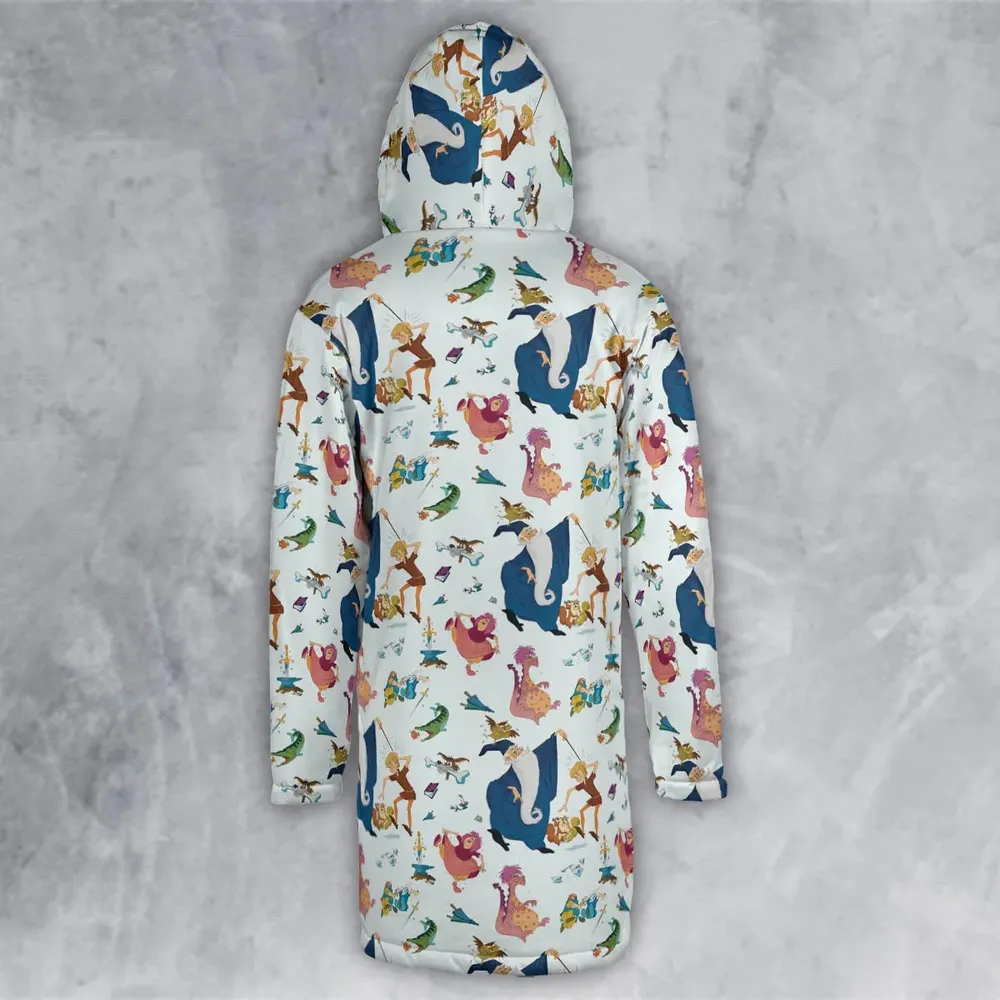 Sword in the Stone Pattern Hooded Cloak Coat - 3