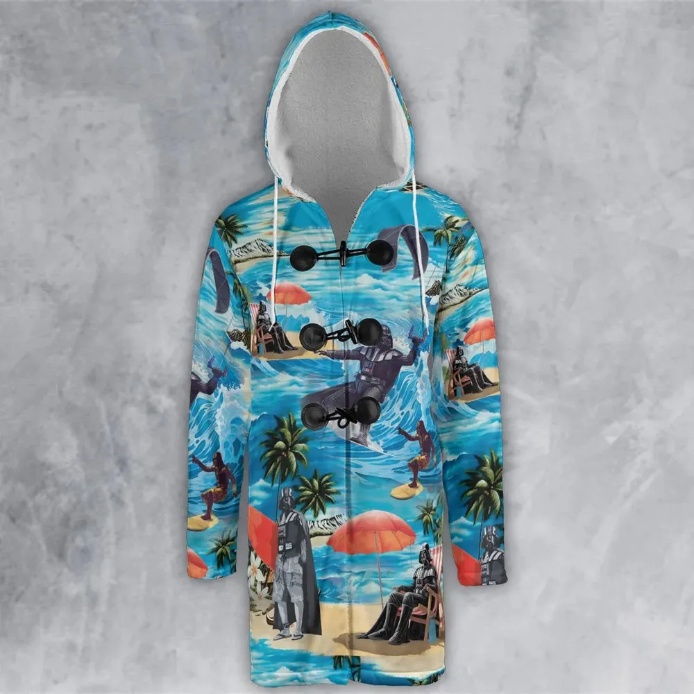 Darth Vader Surfing Hooded Cloak Coat - 2