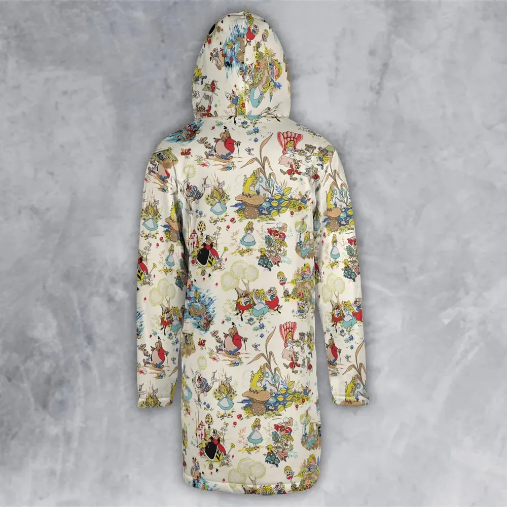 Alice In Wonderland Pattern Hooded Cloak Coat - 3