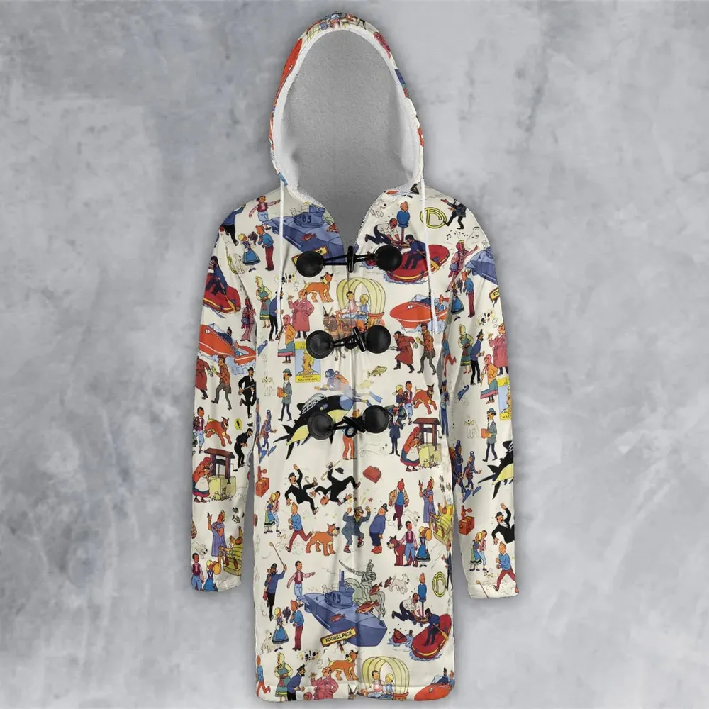 Tintin Adventure Kuifje Hooded Cloak Coat - 2