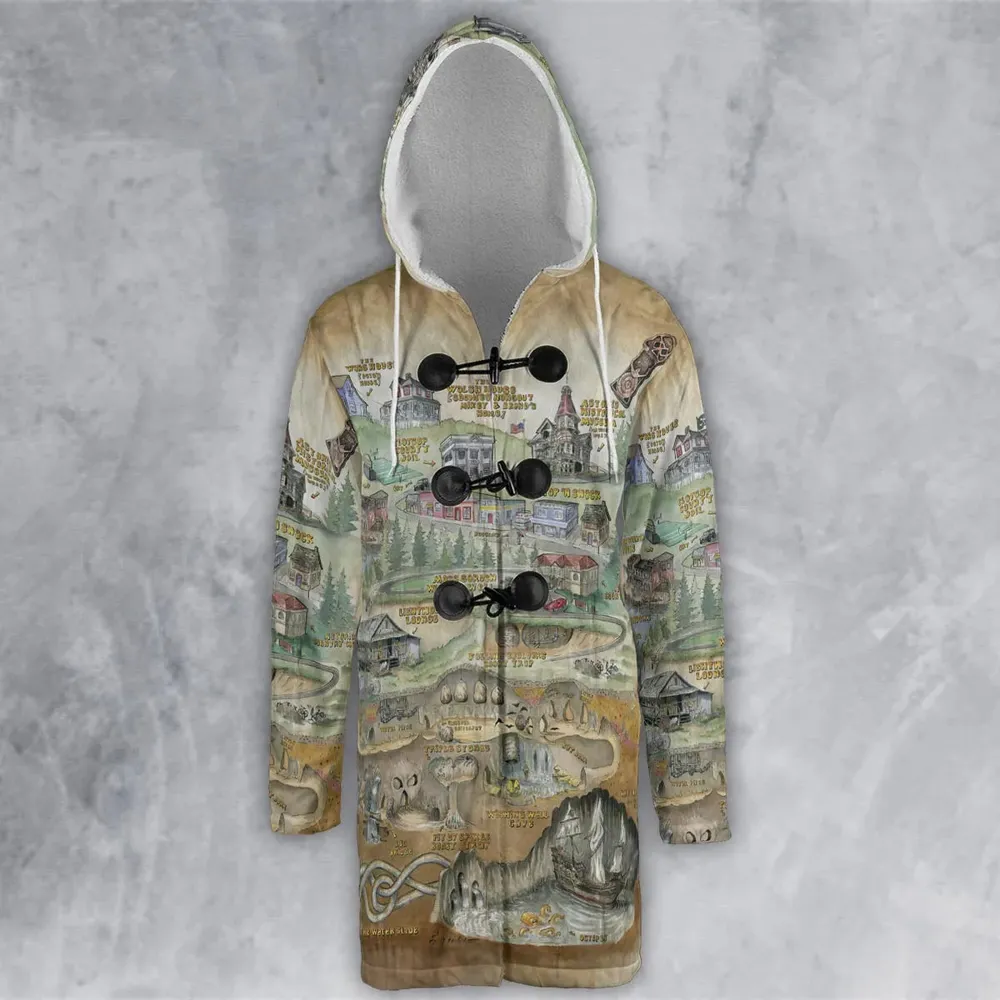 The Goonies Adventure Map Hooded Cloak Coat - 2
