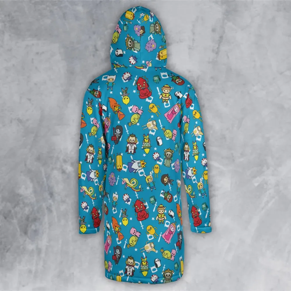 Adventure Time Characters Doodle Hooded Cloak Coat - 3
