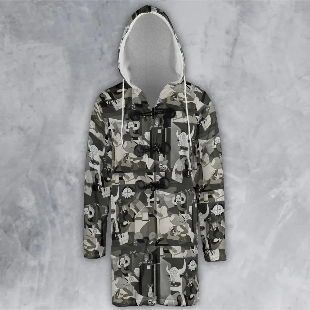 Monty Picasso Style Art Hooded Cloak Coat - 2