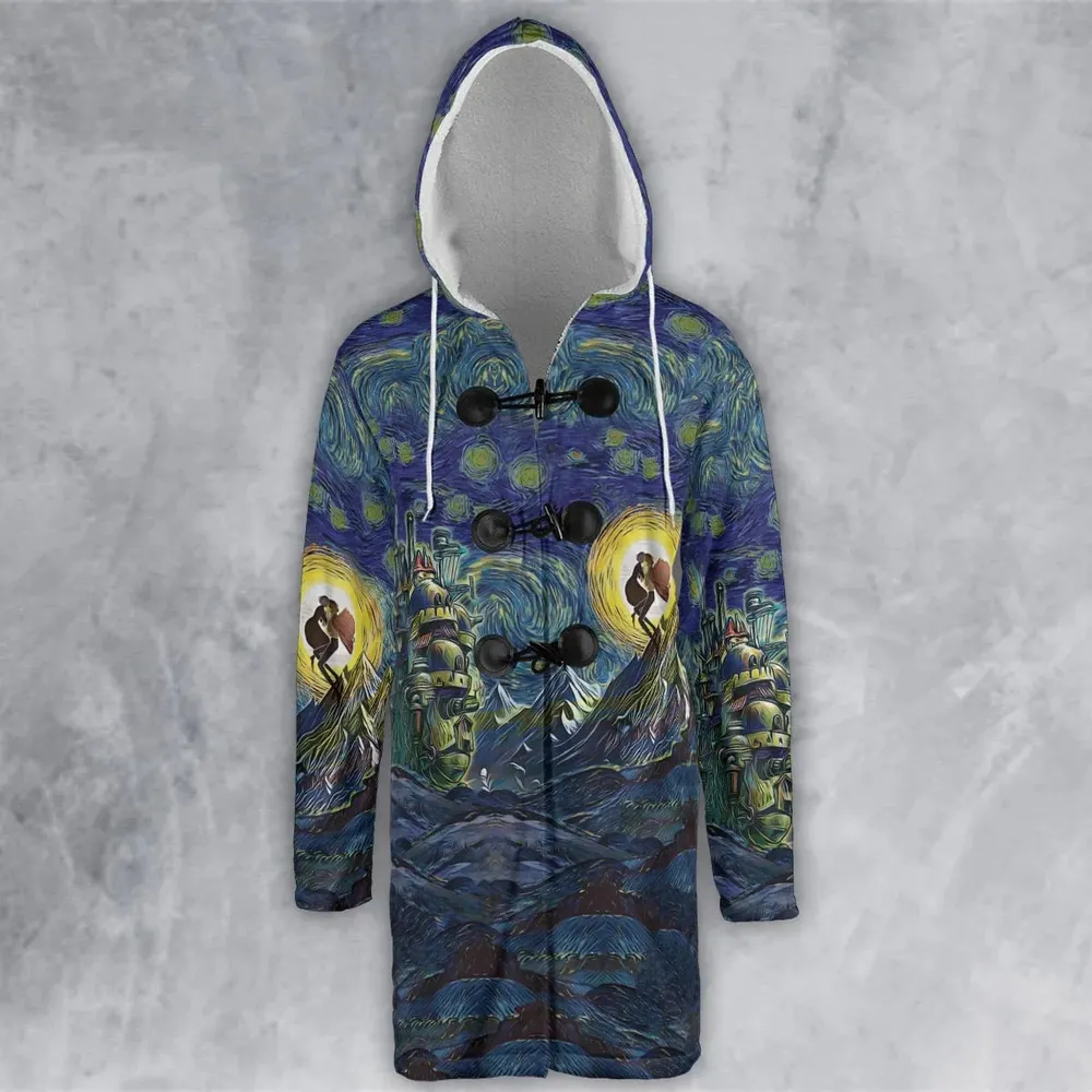 Howl’s Moving Castle Starry Night Hooded Cloak Coat - 2