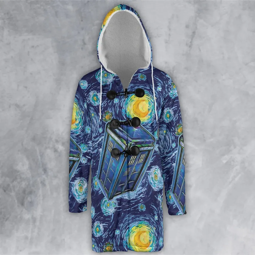 Tardis Starry Night Doctor Who Hooded Cloak Coat - 2