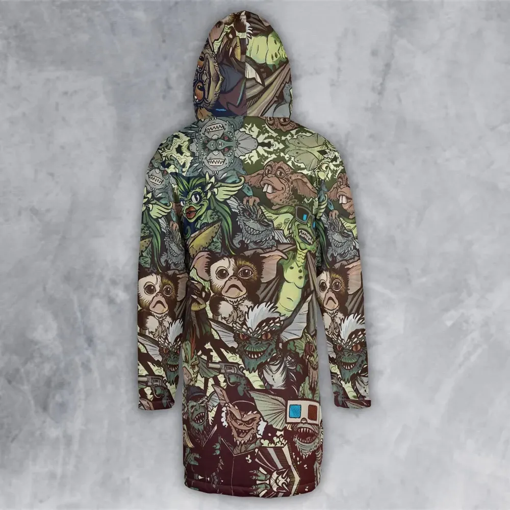 Tropical Gremlins Hooded Cloak Coat - 3