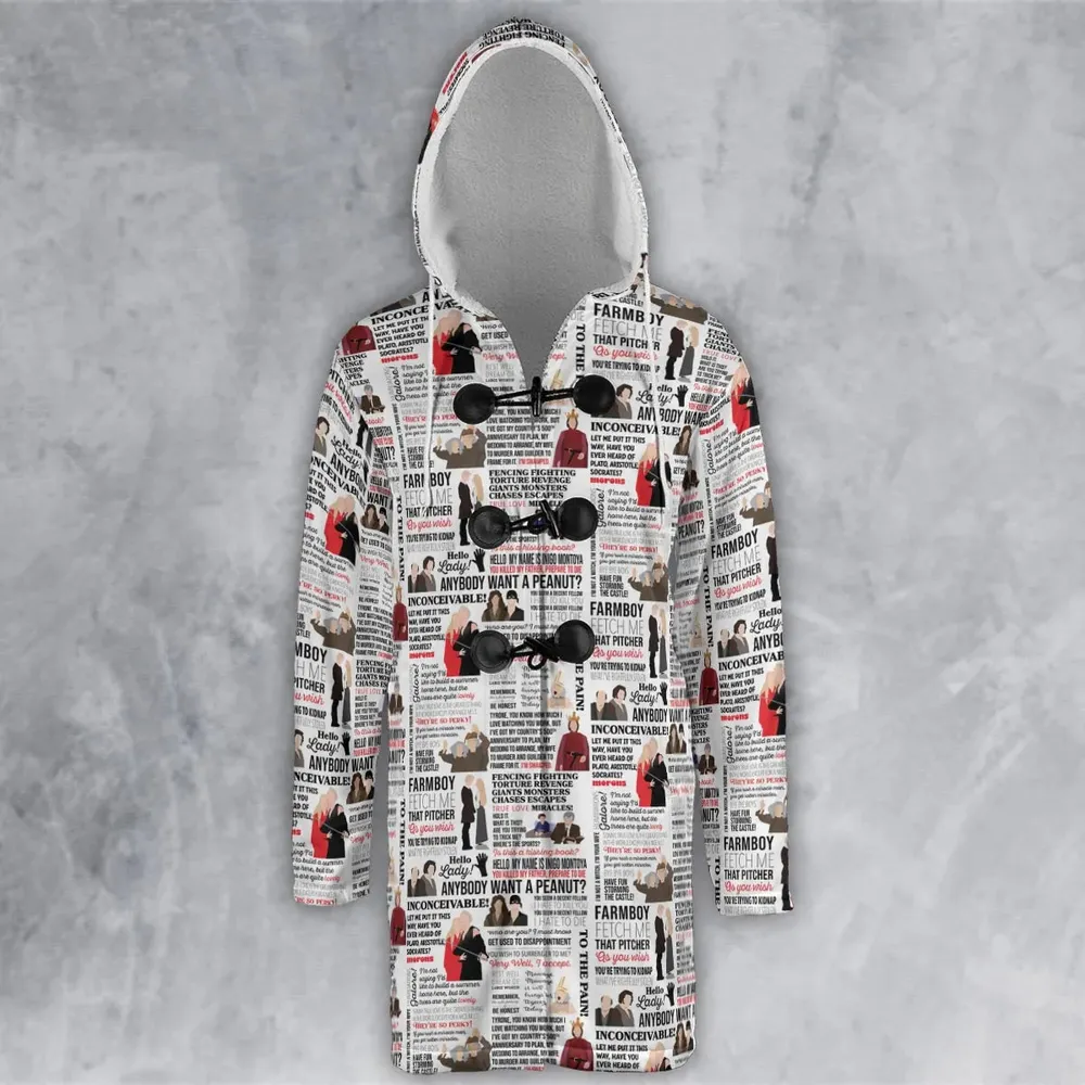 Inconceivable Quotes Hooded Cloak Coat - 2