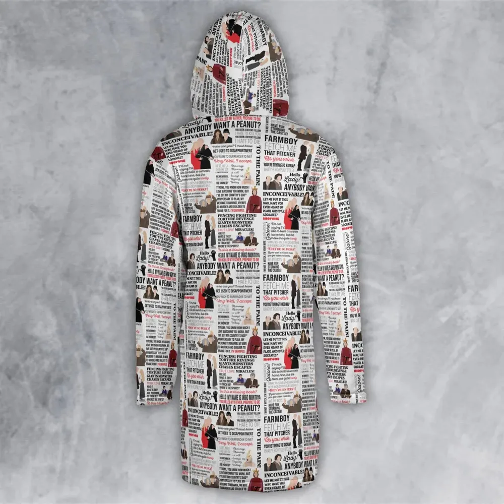 Inconceivable Quotes Hooded Cloak Coat - 3