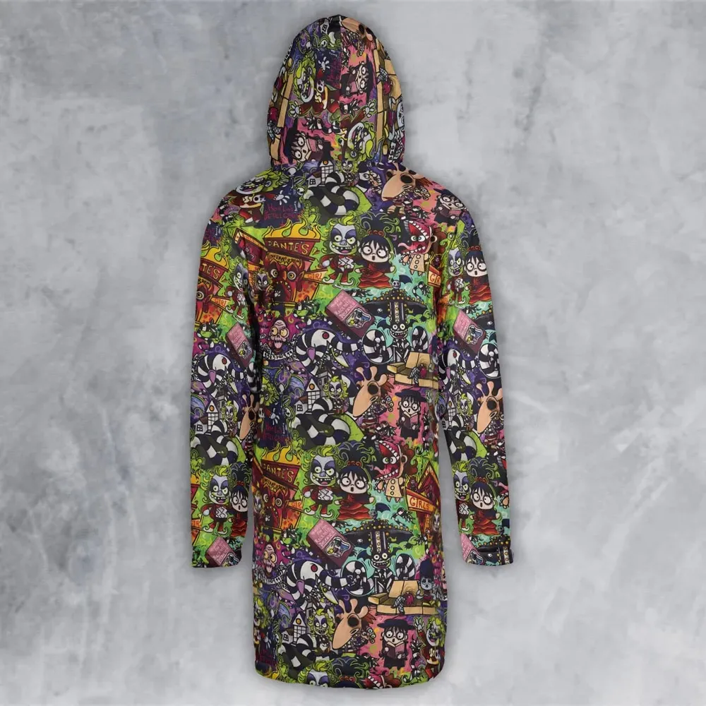 Spooky Chic Beetlejuice Hooded Cloak Coat - 3