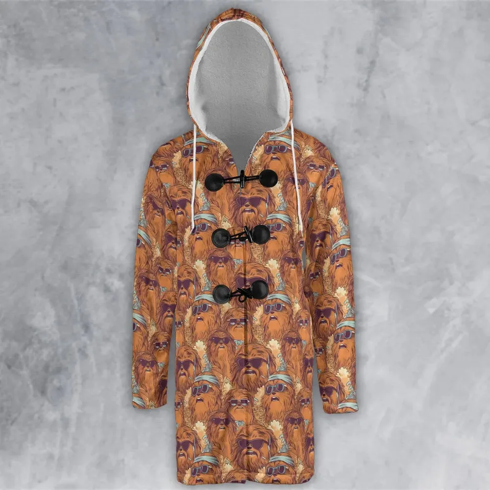 Retro Chewy Summer Vibes Hooded Cloak Coat - 2