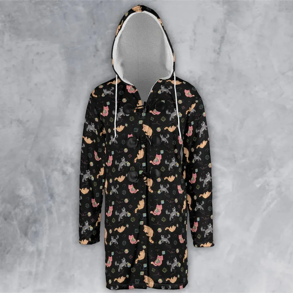 Dice Cat DnD Hooded Cloak Coat - 2