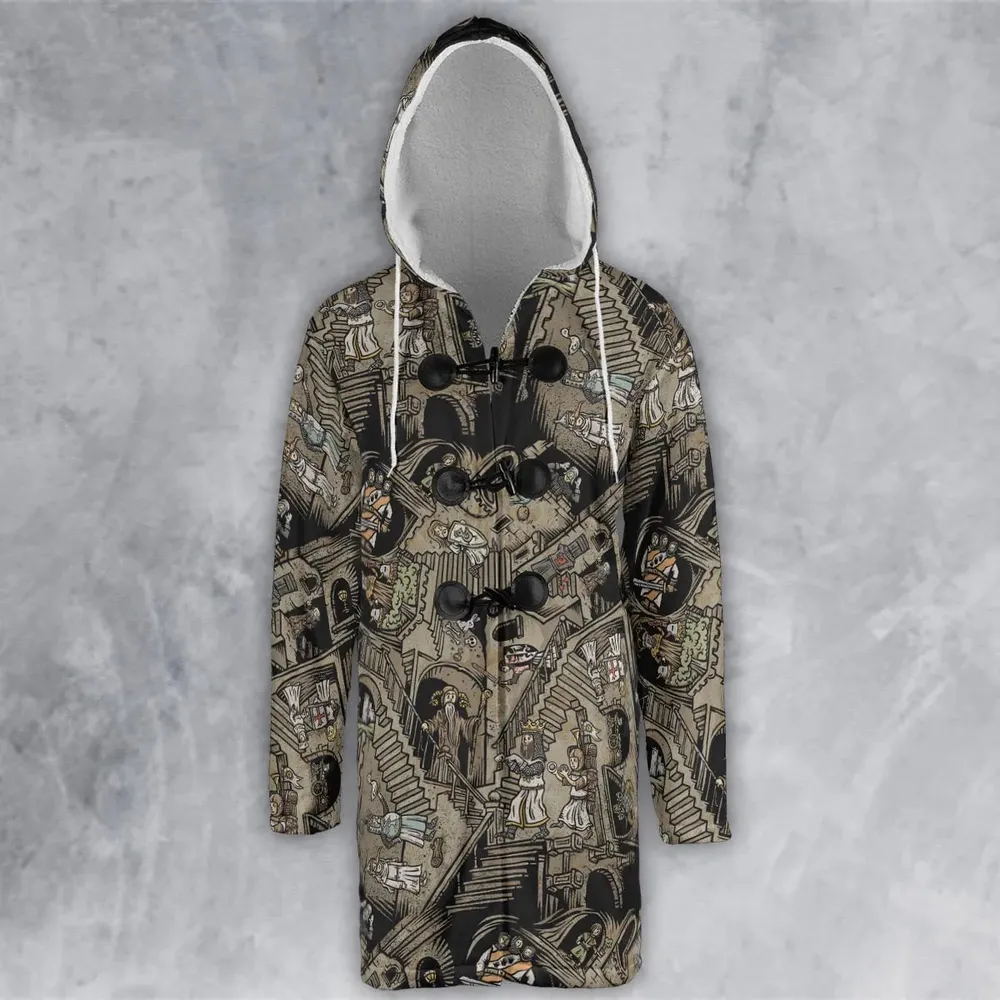 Monty Escher’s Relativity Hooded Cloak Coat - 2