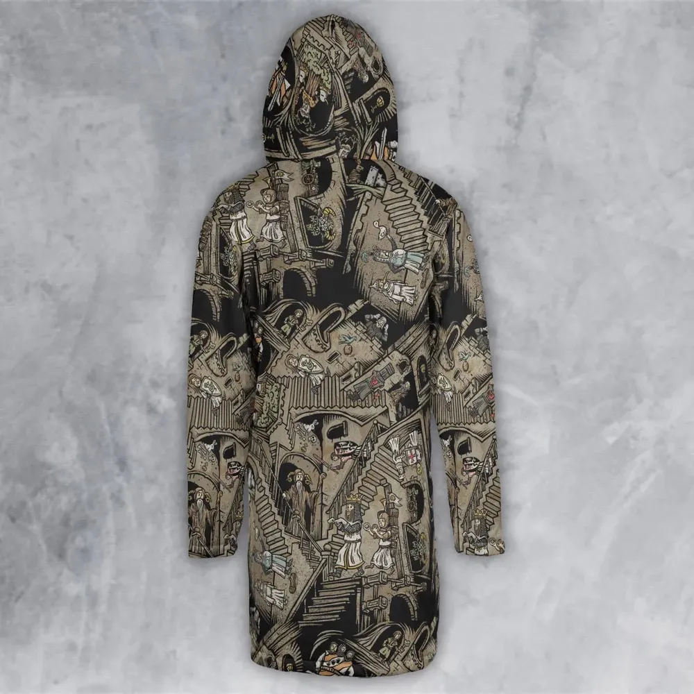 Monty Escher’s Relativity Hooded Cloak Coat - 3