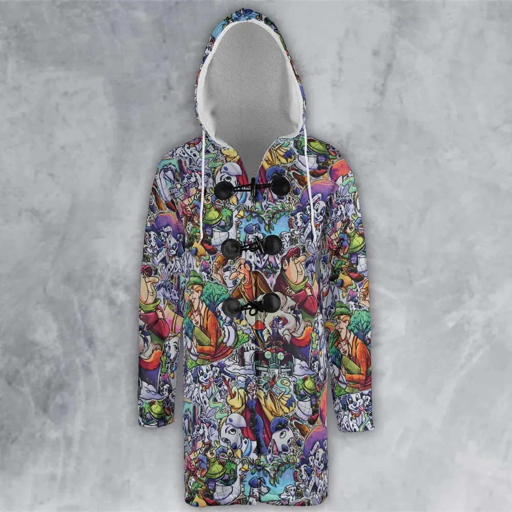 101 Dalmatians Main 90s Hooded Cloak Coat - 2
