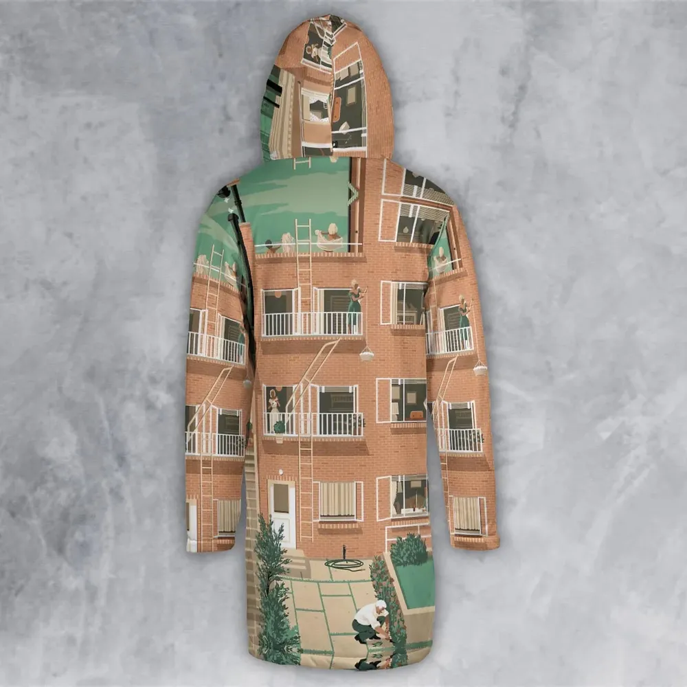 Rear Window Hooded Cloak Coat - 3