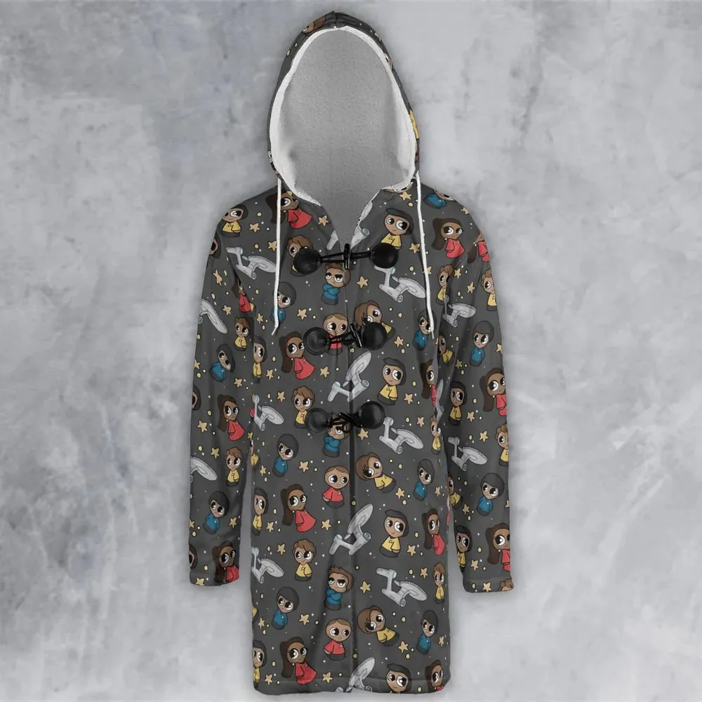 Cute Space Star Trek Hooded Cloak Coat - 2