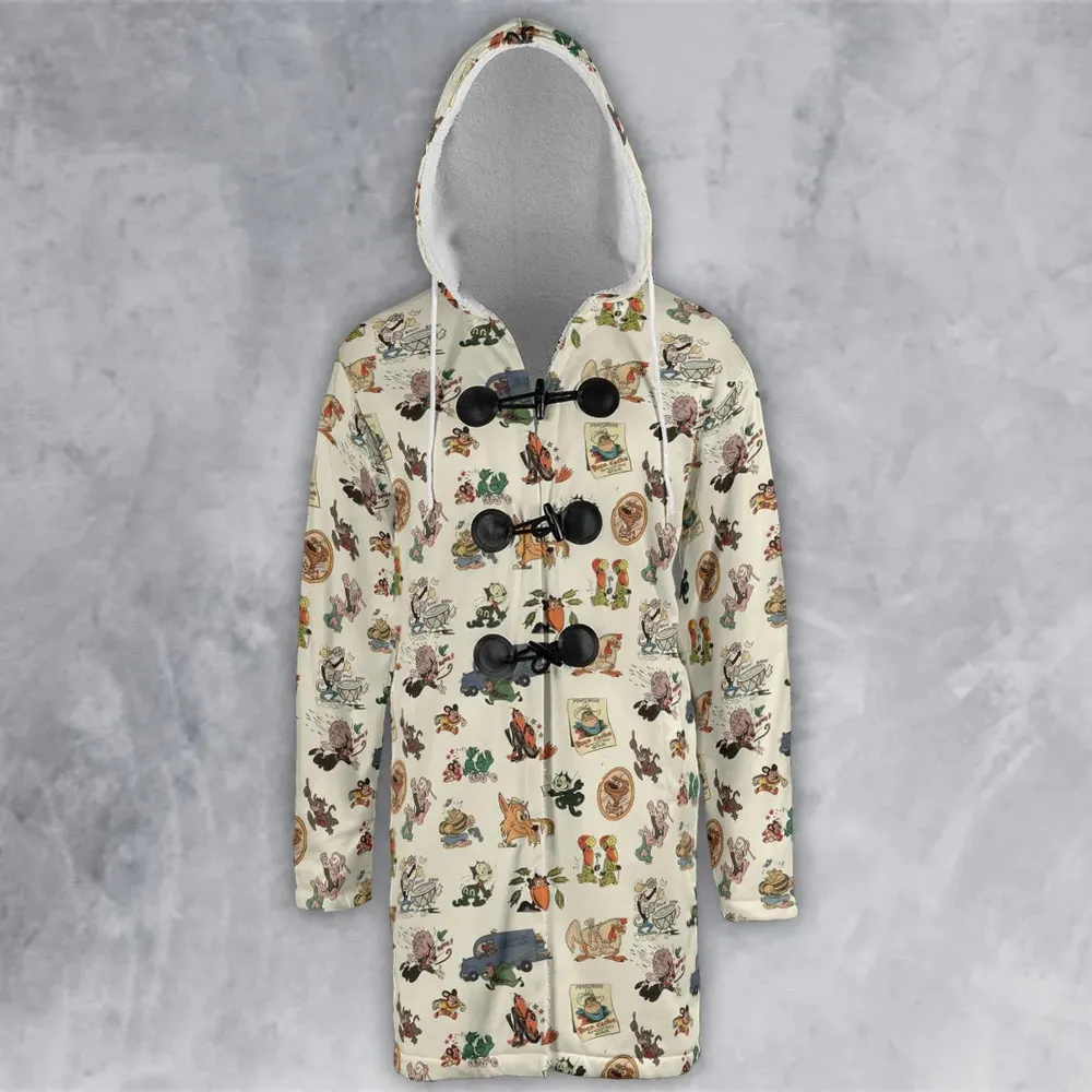 Nostalgia Terrytoons Characters Hooded Cloak Coat - 2
