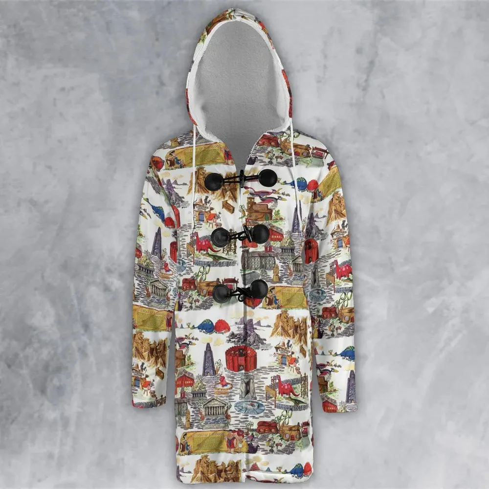 History Of Bedrock Flintstones Hooded Cloak Coat - 2