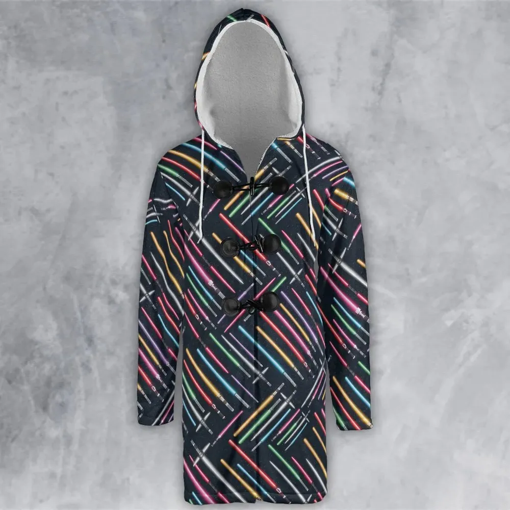 Lightsabers Star Wars Pattern Hooded Cloak Coat - 2