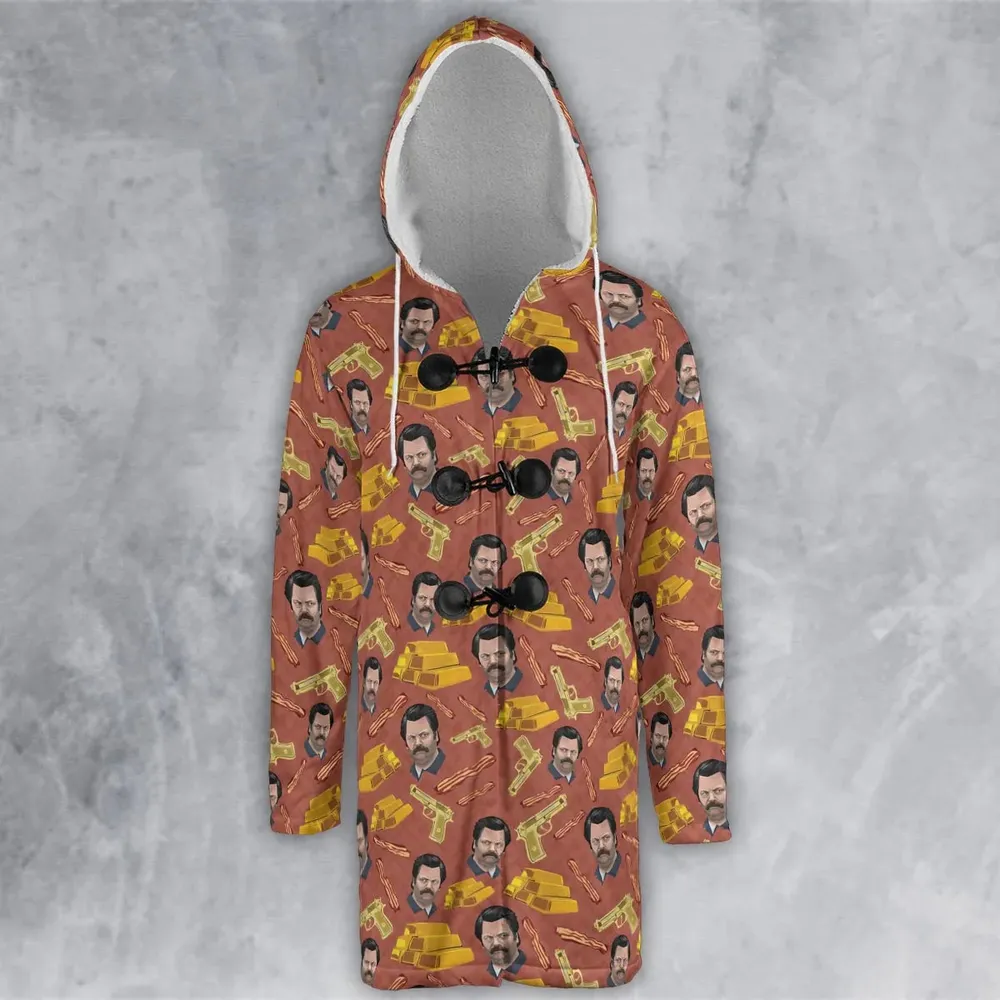 A Swan Song Parks and Recreation Hooded Cloak Coat - 2