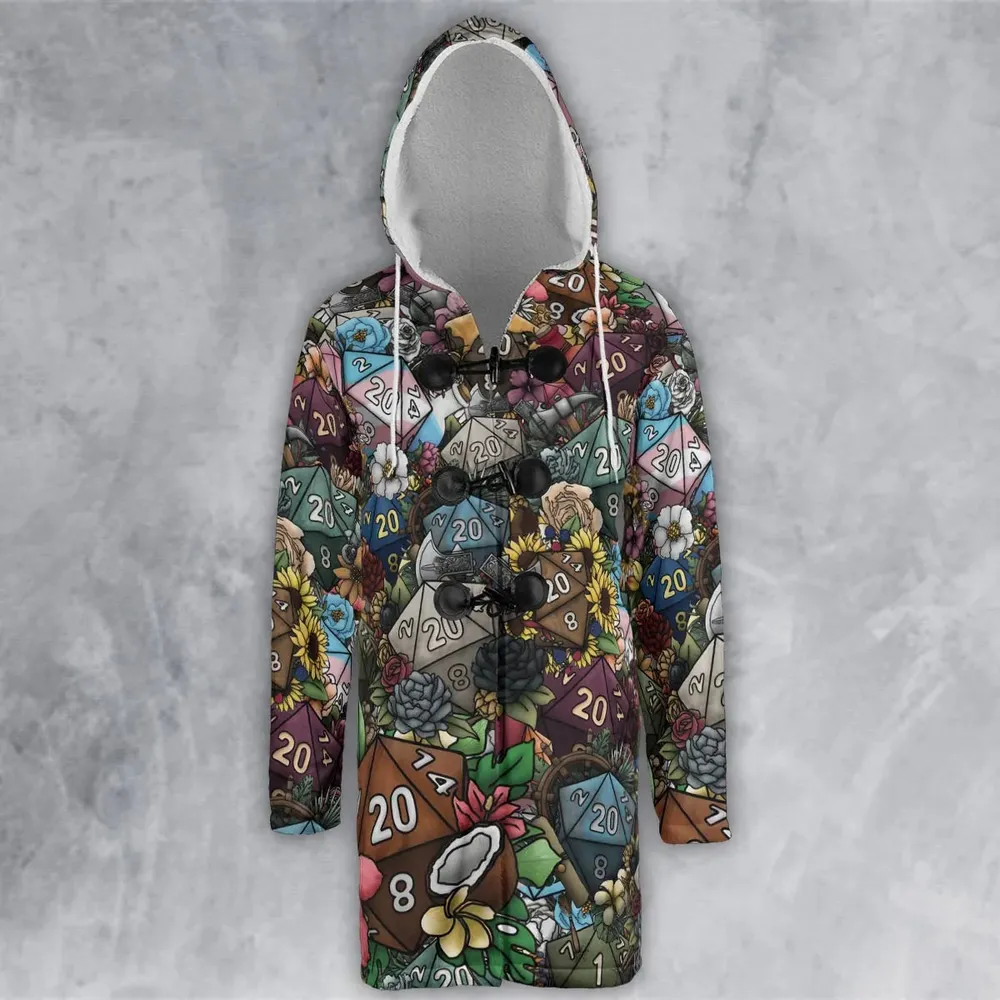 Flower Dice DnD Hooded Cloak Coat - 2