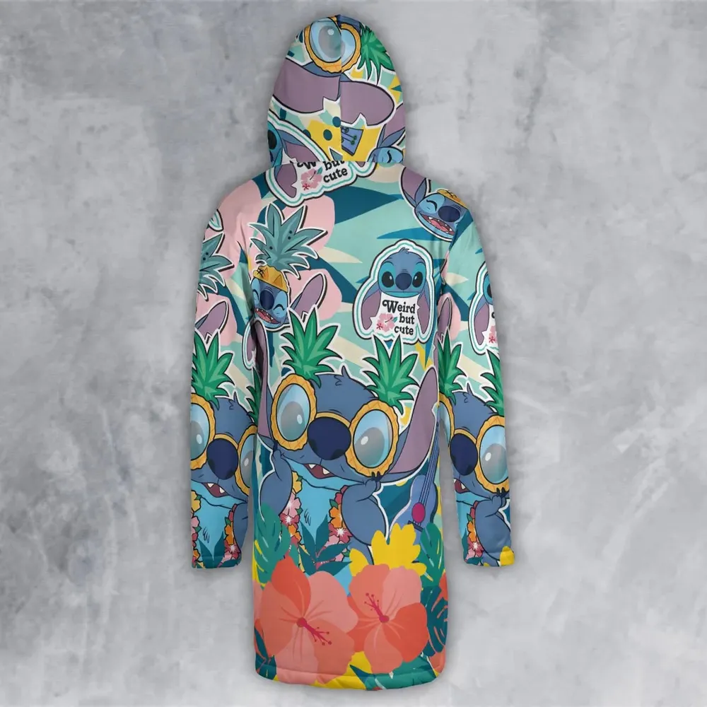 Weird But Cute Stitch Hooded Cloak Coat - 3