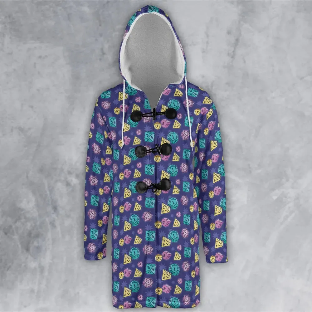 Pixel Dice DnD Hooded Cloak Coat - 2
