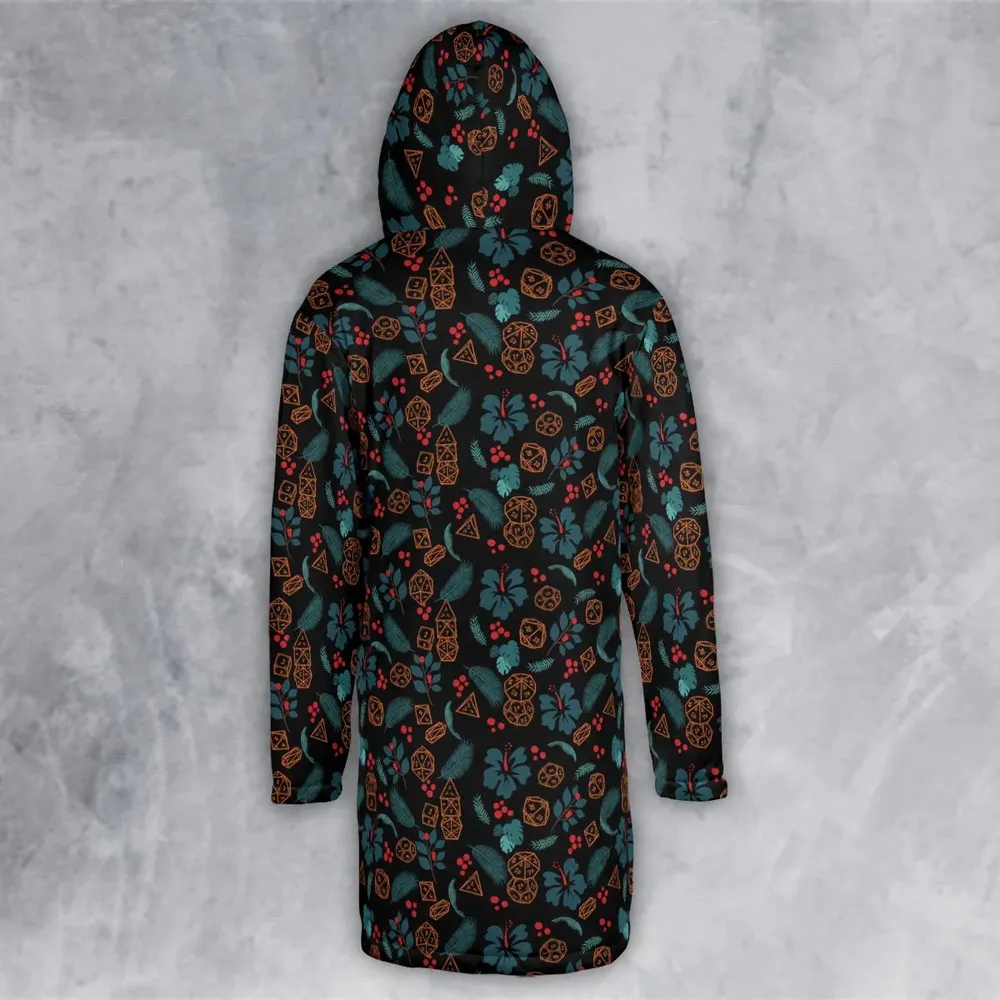 Floral Dice DnD Hooded Cloak Coat - 3