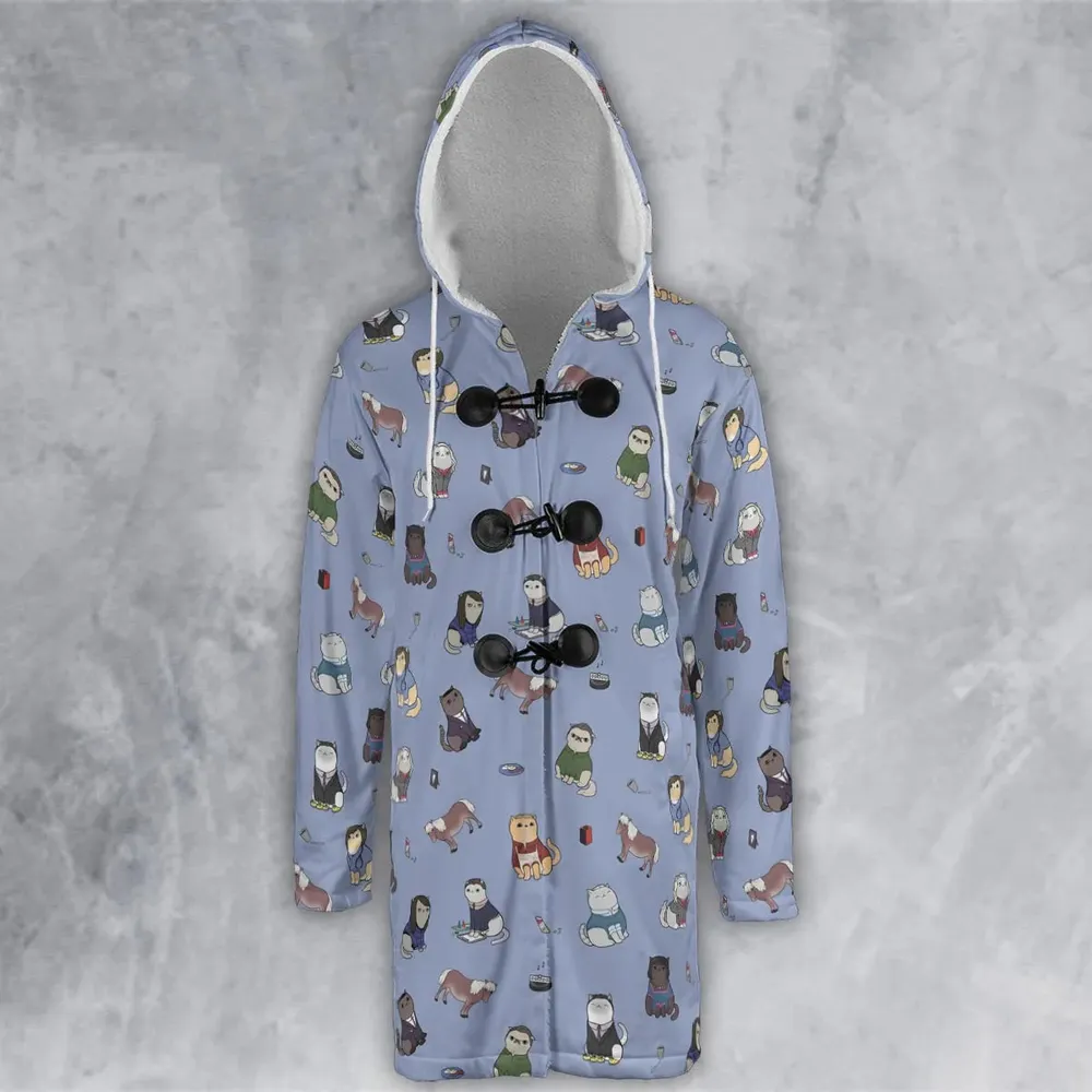 Purrs and Recreation Parks and Recreation Hooded Cloak Coat - 2